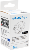 Shelly · Plug & Play \"Plug S Gen3 Matter\" · Smarter Zwischenstecker · 12A · Messfunktion · WLAN · Matter · BT · weiß
